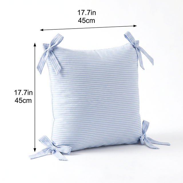 striped bow tie throw pillow dimensions size chart