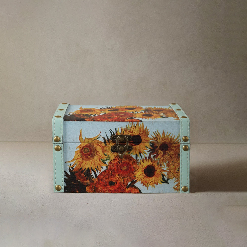 Sunflower PU Storage Box with Lids