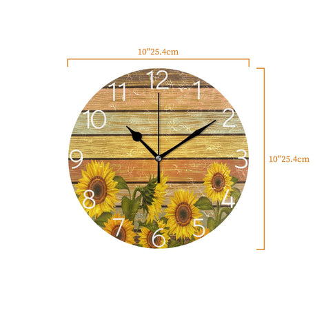 sunflower wall clock size chart