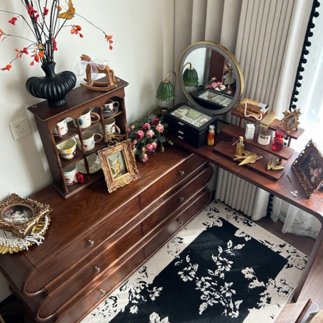 teak wood decorative storage box in the bedroom