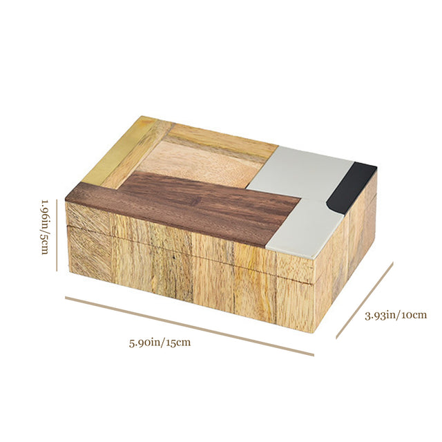 teak wood decorative storage box size chart