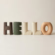 vase with hello wooden letters