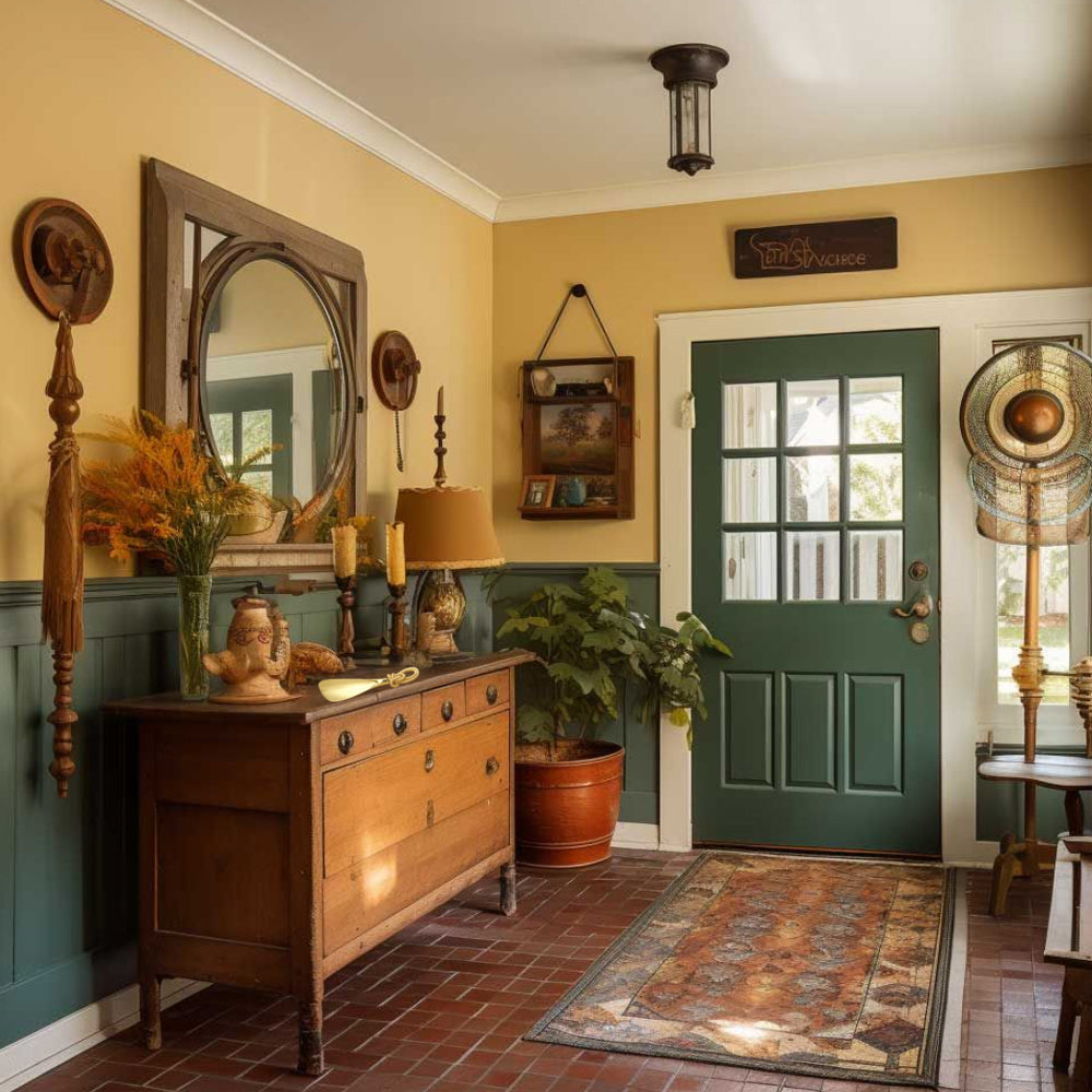 vintage brass golden shoe horn details on the table