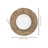 vintage carved wooden round mirror size chart 