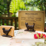 vintage cast iron brown napkin holder and bookend 