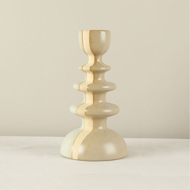 vintage ceramic bicolor decorative candle holders