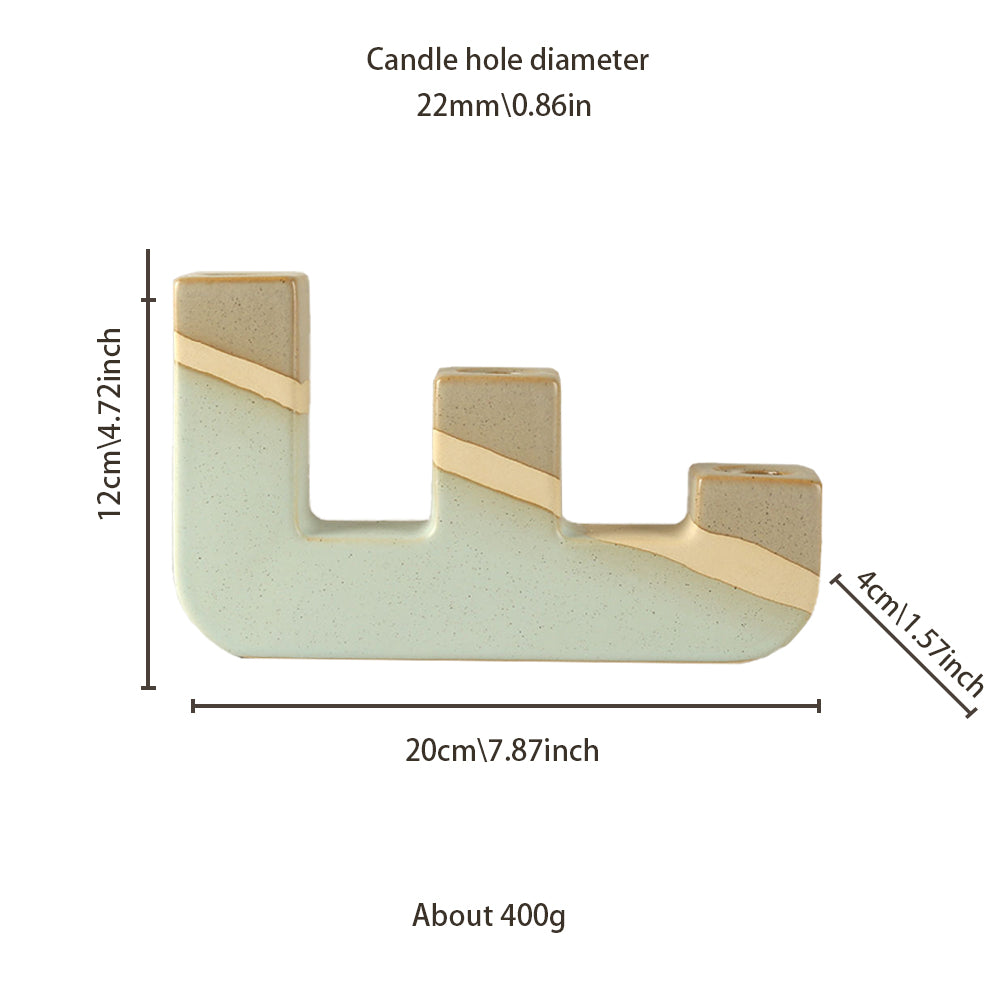 vintage ceramic bicolor decorative candle holders size chart