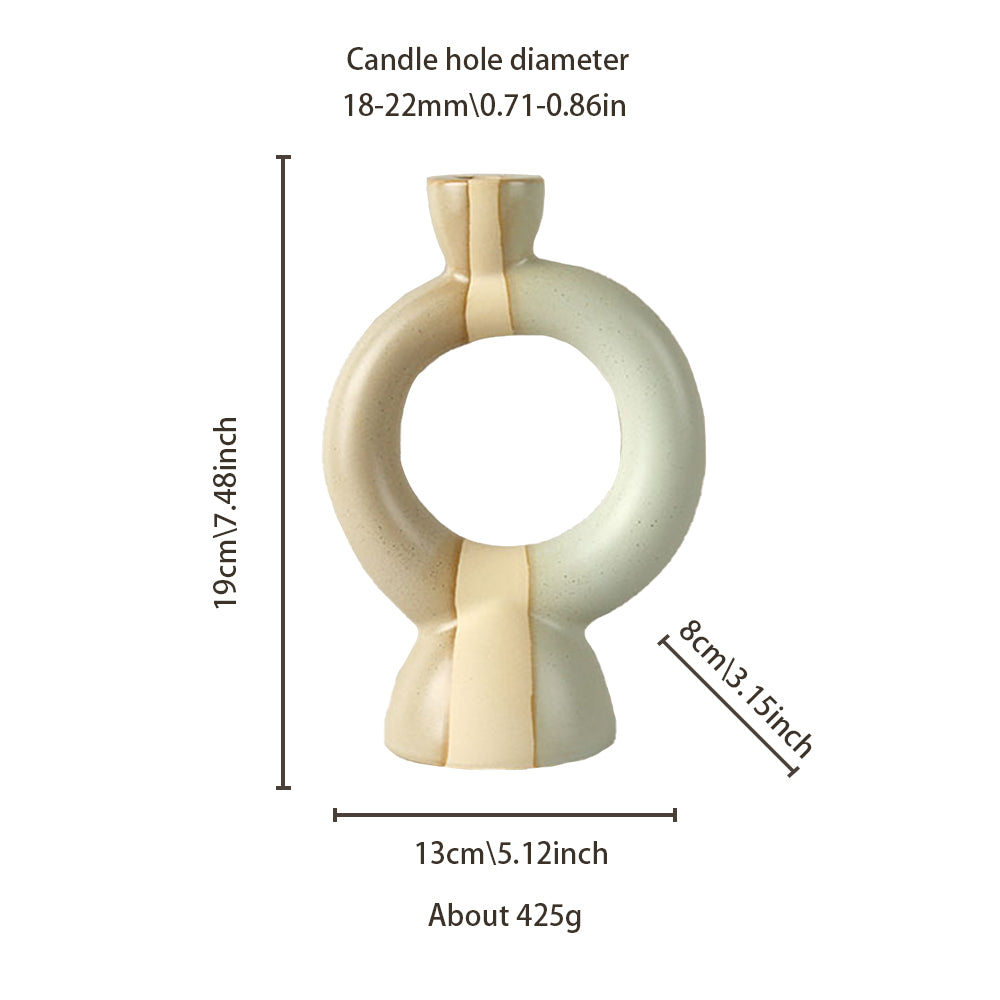 vintage ceramic bicolor decorative candle holders size chart