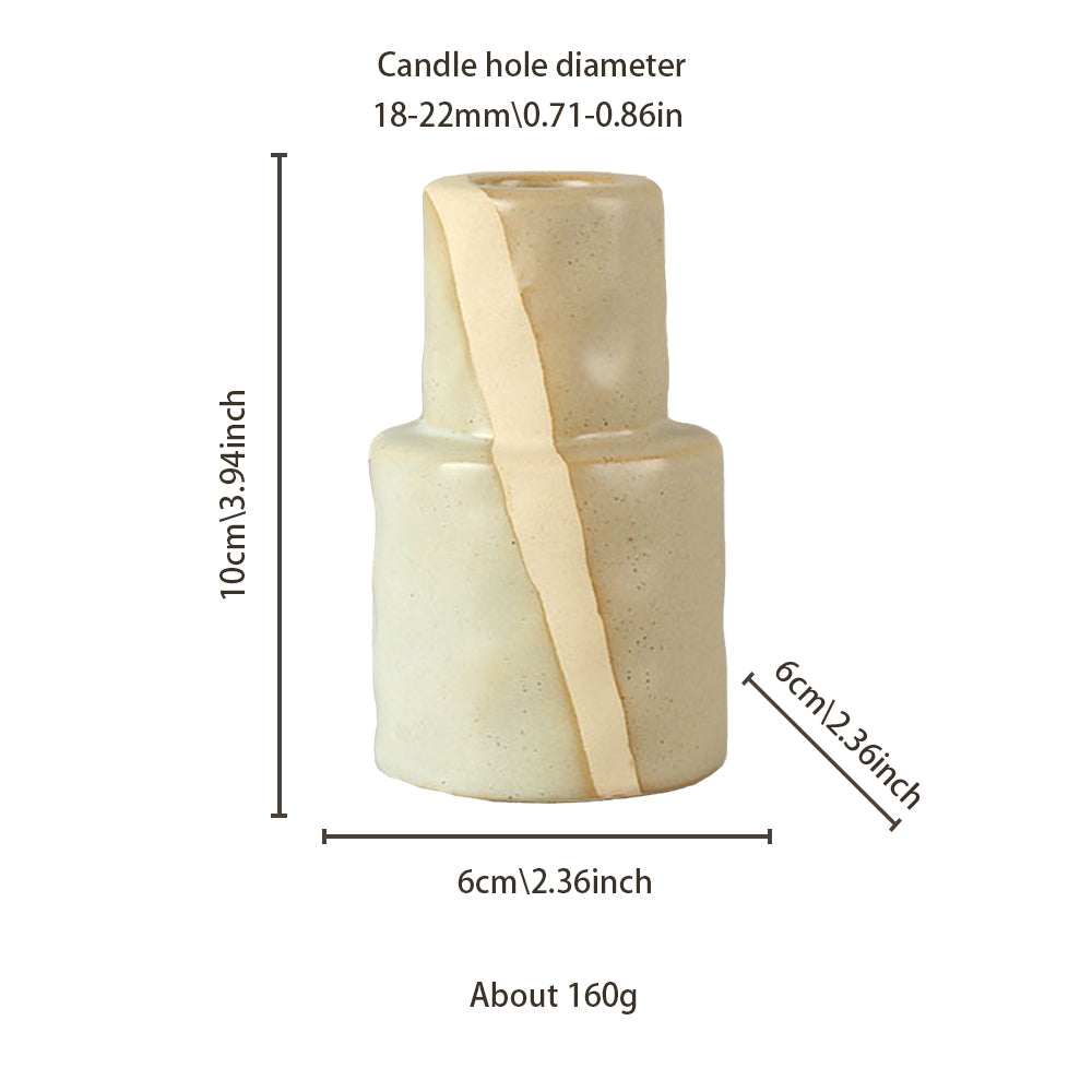 vintage ceramic bicolor decorative candle holders size chart