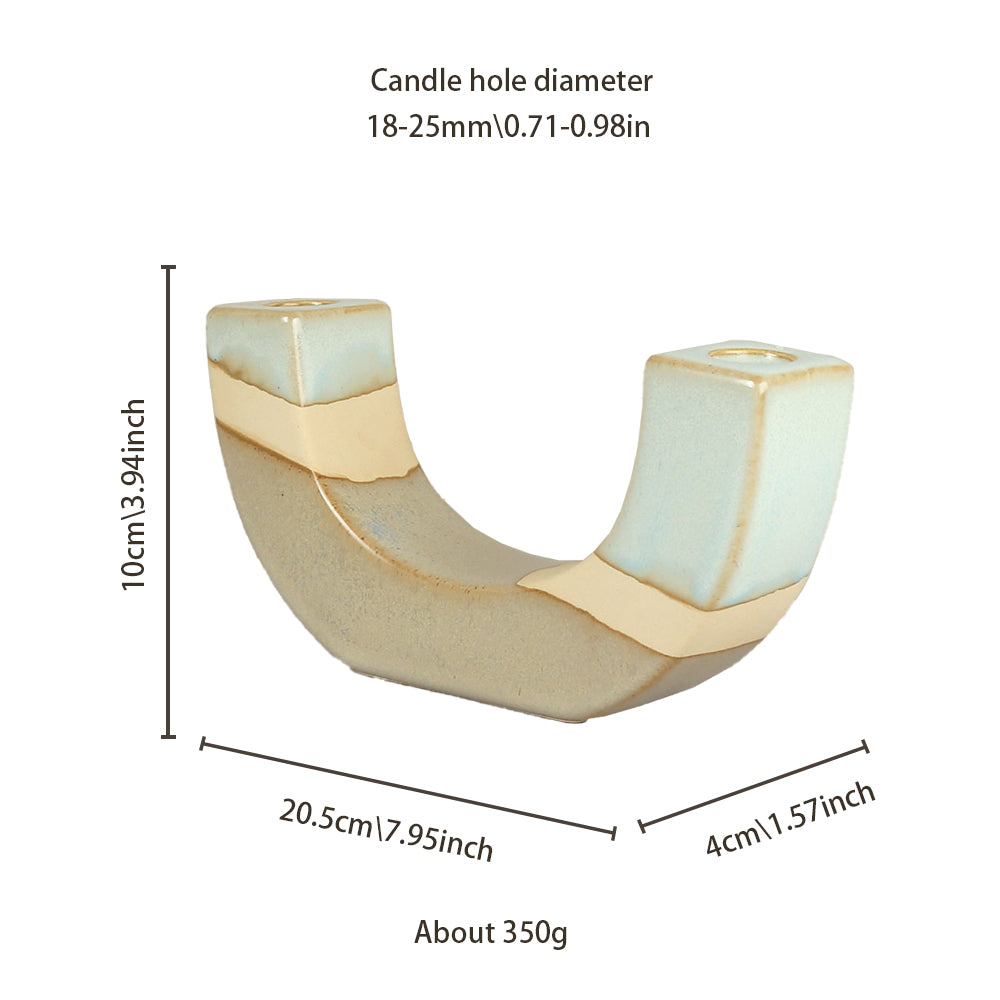 vintage ceramic bicolor decorative candle holders size chart
