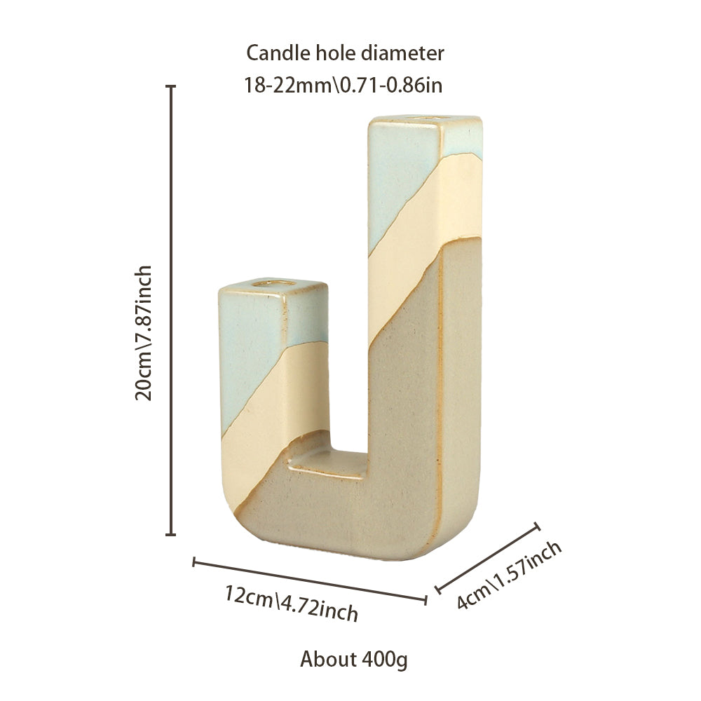 vintage ceramic bicolor decorative candle holders size chart