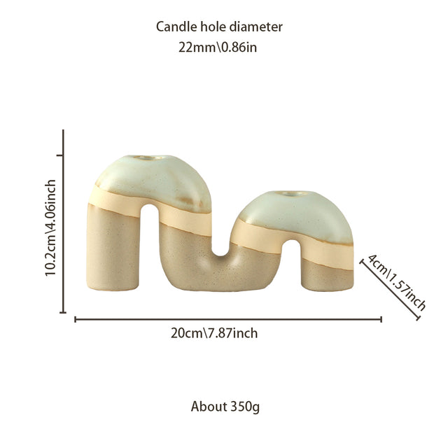 vintage ceramic bicolor decorative candle holders size chart