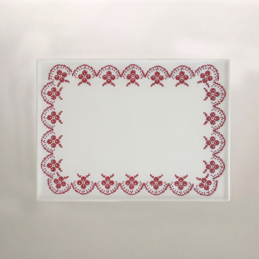 vintage floral embroidered cotton table linens placemats 08124