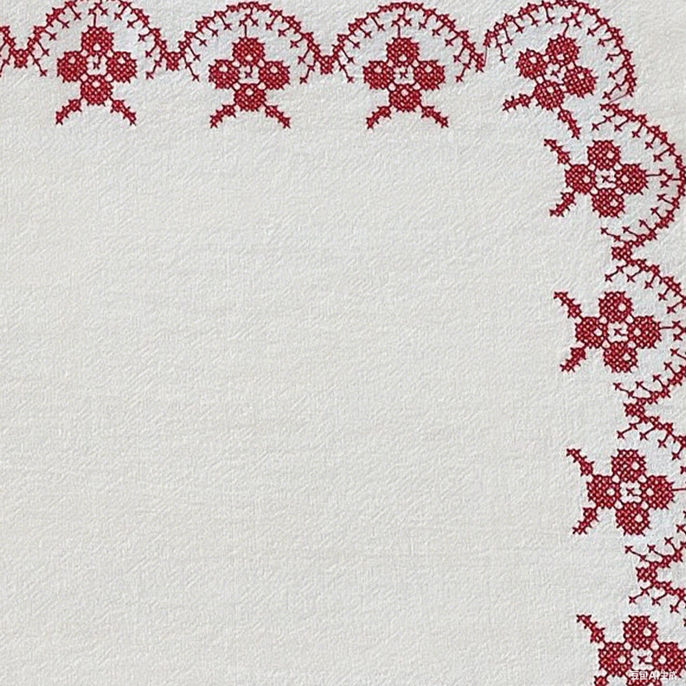 vintage floral embroidered cotton table linens placemats details 