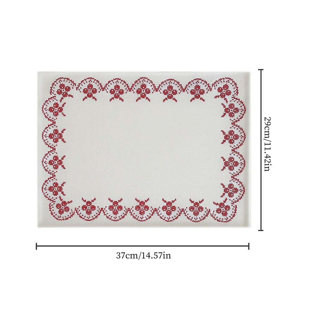 vintage floral embroidered cotton table linens placemats size chart