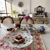 vintage floral embroidered cotton table linens placemats wit tableware