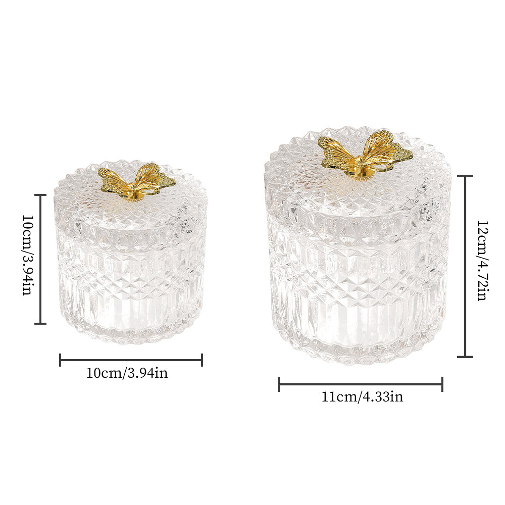 vintage glass food storage jar with lid size chart 