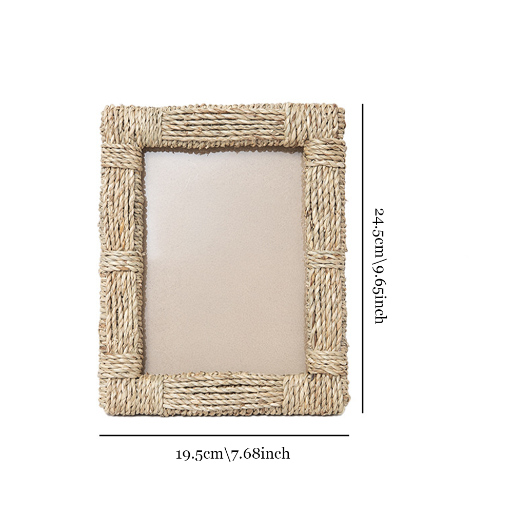 vintage handwoven jute rope photo frame size chart