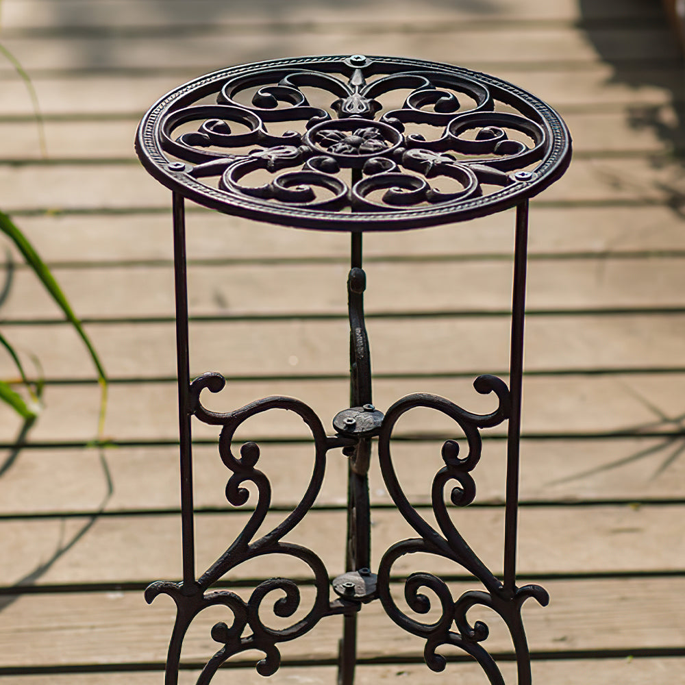 vintage metal plant stand outdoor 