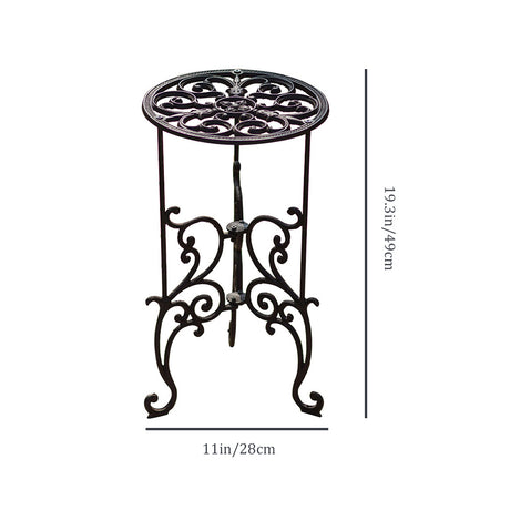 vintage metal plant stand size