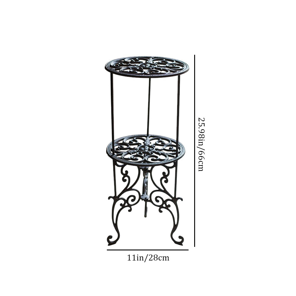 vintage metal plant stand size chart