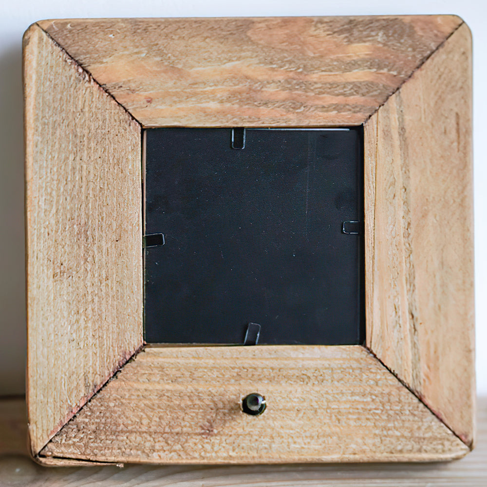 vintage solid wood decorative picture frame back details