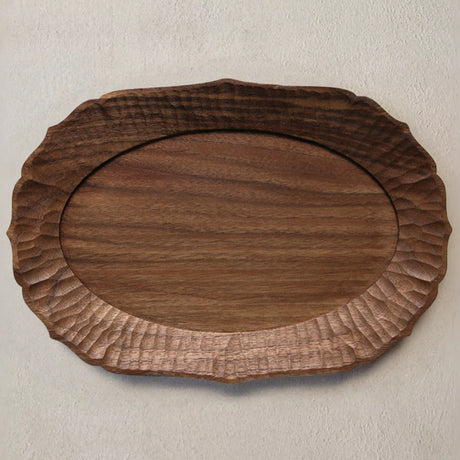 walnut wood serving plate