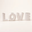white LOVE letter vases collection