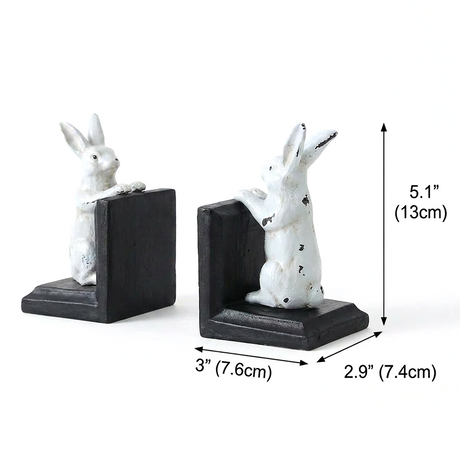 white rabbit bookends dimensions size chart