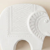 white resin patterned elephant detail close up
