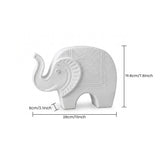 white resin patterned elephant dimensions chart