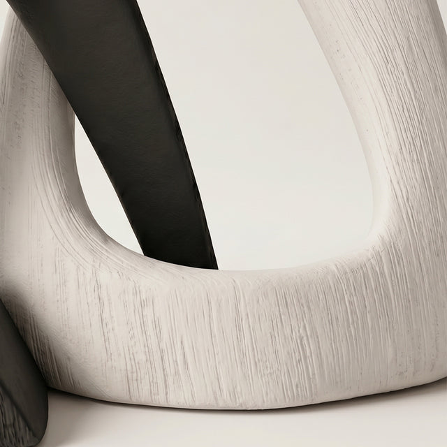 white resin sculpture texture close up