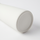 white tall vase laying bottom view
