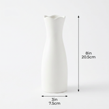 white wavy rim vase dimensions