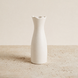 white wavy rim vase front view