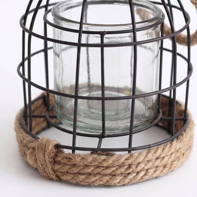 wire lantern side detail shot
