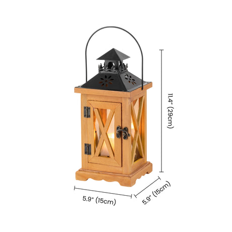 wood lantern size drawing
