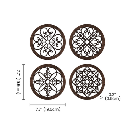 wood round wall decor dimensions size chart
