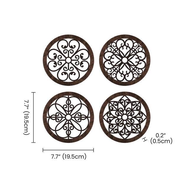 wood round wall decor dimensions size chart