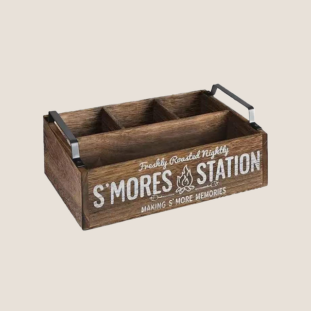 wood storage bin on the table