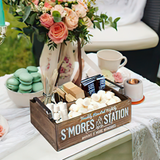 wood storage bin on the table
