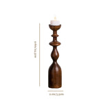 wooden brown decorative candle holder large size chart