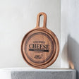 wooden brown round kitchen tool cutting board 