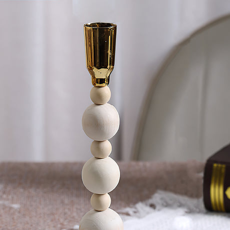 wooden roman column decorative candlestick details