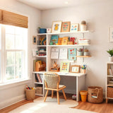 wooden star shaped decorative pen holder on the desk