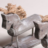wooden trojan horse decor details