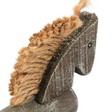 wooden trojan horse decor details