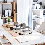 wooden trojan horse decor on the desk
