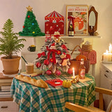 wrought iron teacup candle holder with christmas decor