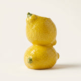 yellow lemon candle holder side view